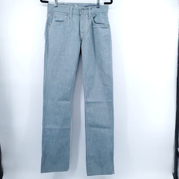 Seven for all mankind Denim - 7 For All Mankind LEA Retro Western Boho The Straight Modern Light Med Wash  28